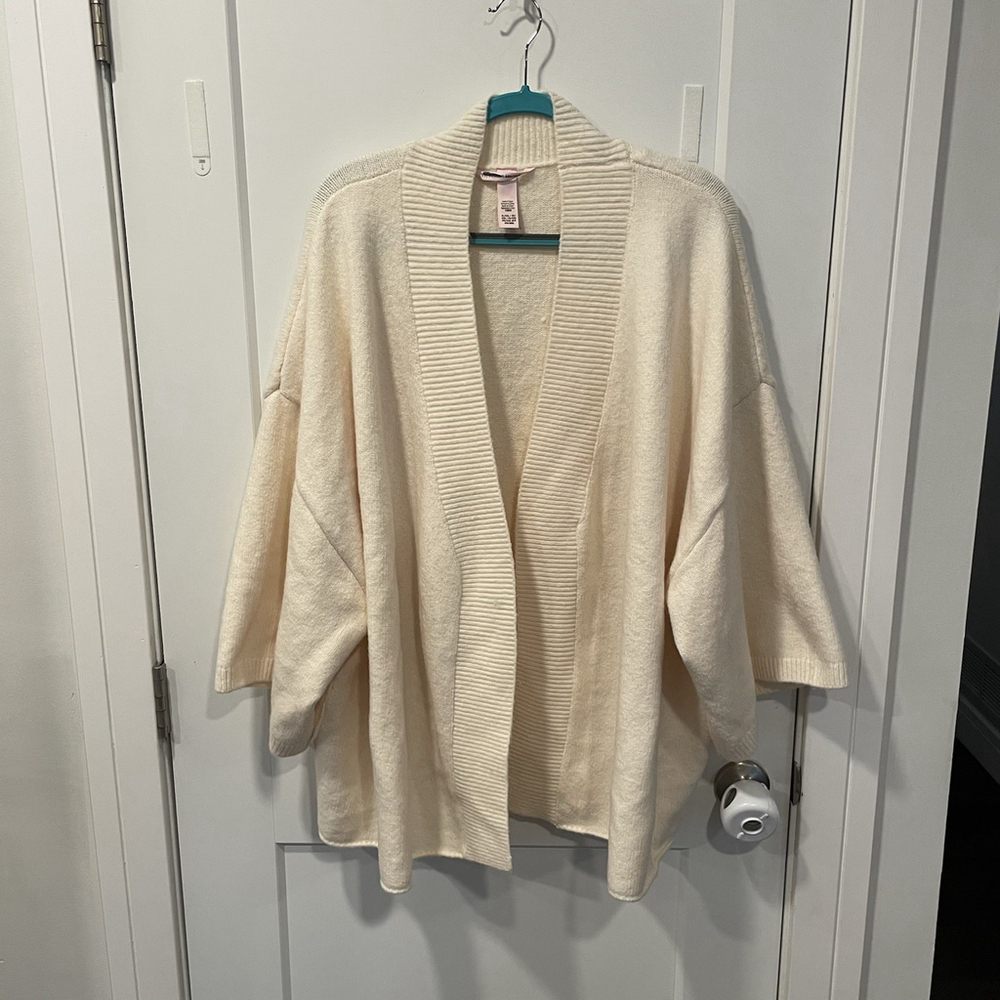 Victoria's Secret Luxe Crème Knit Wrap Sweater Candlelight Size XL/XXL NWOT